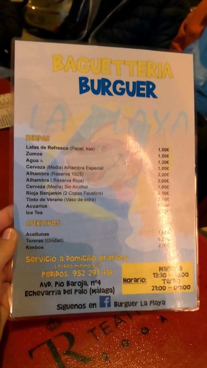 Menu La Playa Burguer Restaurant-7